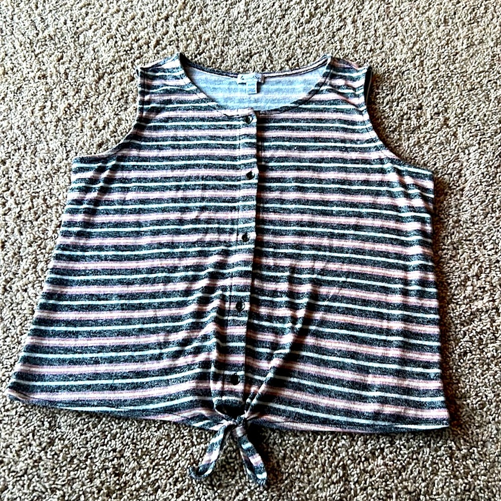 Kids colorful striped tank top, size XL!!